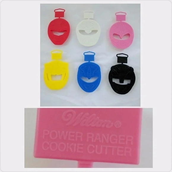Wilton Power Rangers Cookie Cutters Full Set 6 Vintage Originals 90s - Picture 1 of 6
